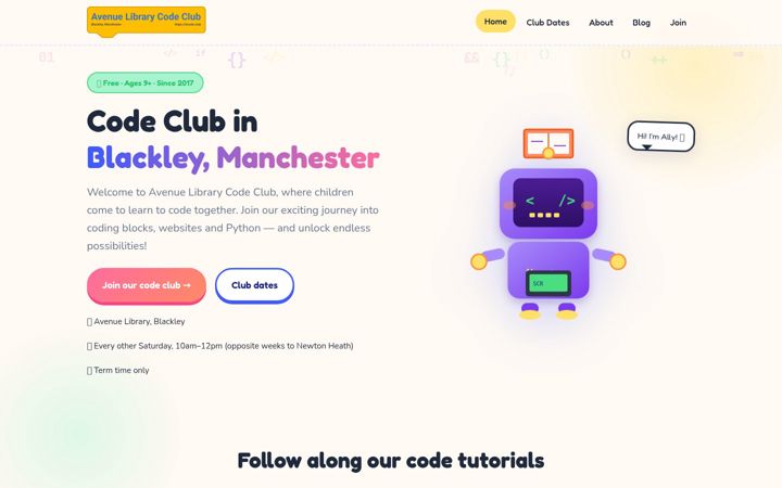 Screenshot of alcode.club