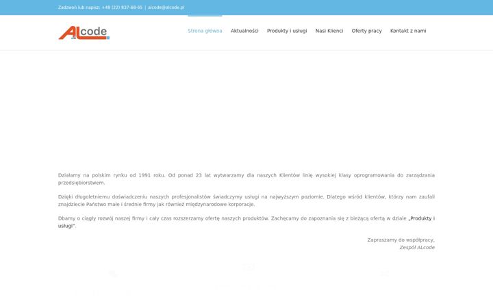Screenshot of alcode.pl