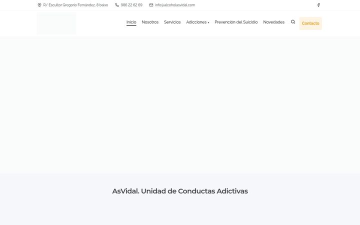 Screenshot of alcoholasvidal.com