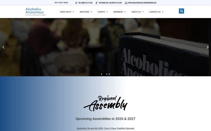 Skærmbillede af alcoholics-anonymous.eu