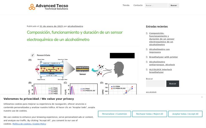 Screenshot of alcoholimetro.com