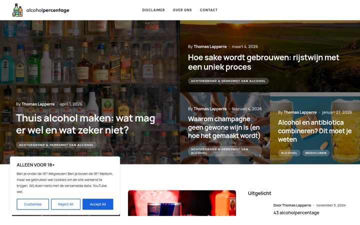 Screenshot of alcoholpercentage.nl
