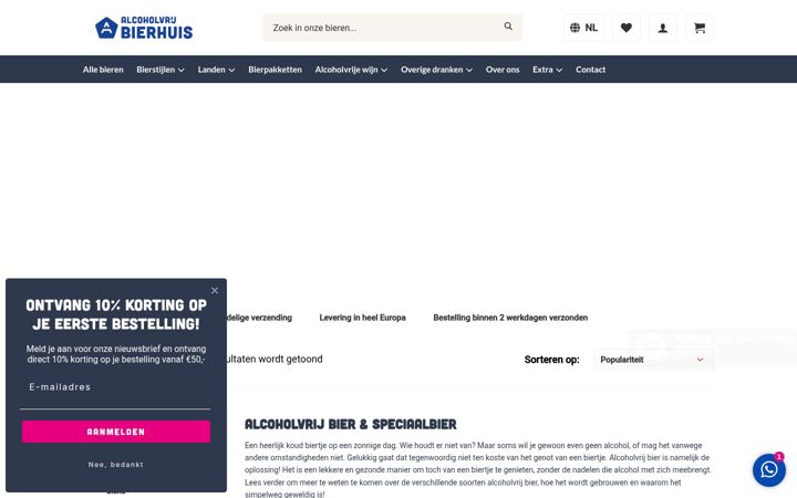 Screenshot of alcoholvrijbierhuis.nl