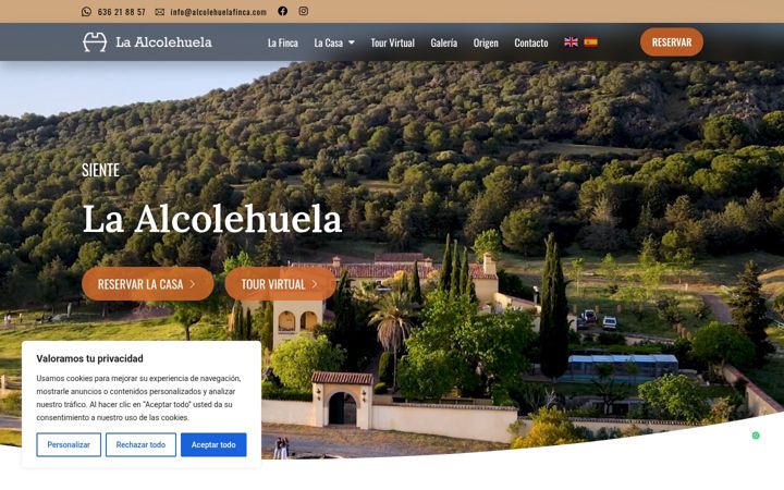 Screenshot of alcolehuelafinca.com