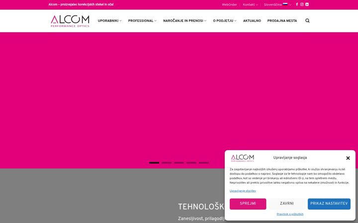 Screenshot of alcom-optik.de