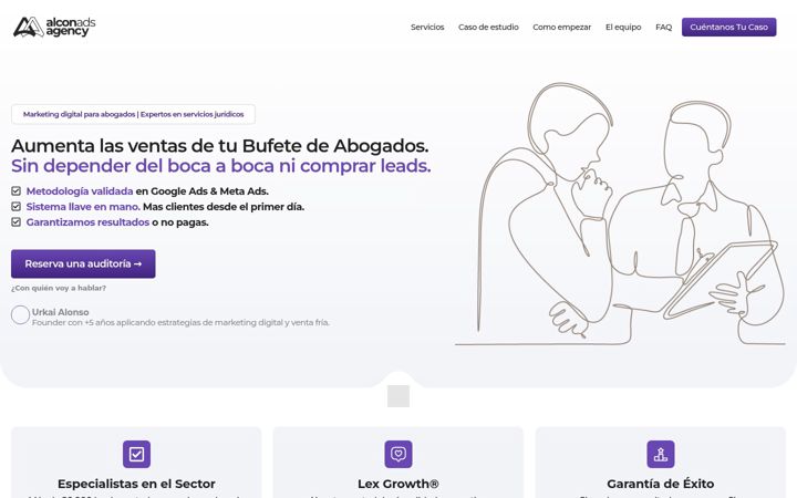 Screenshot of alconads.agency