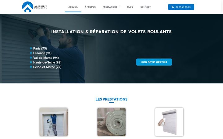Screenshot of alconceptmenuiserie.com