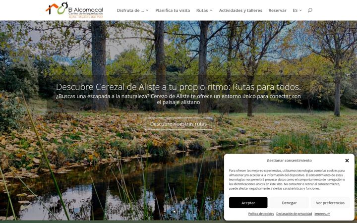Posnetek zaslona alcornocal.com