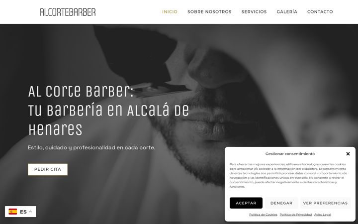 Screenshot of alcortebarber.es