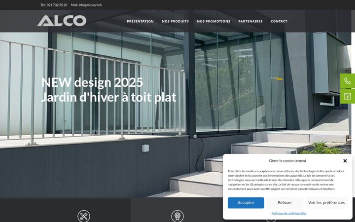 Screenshot of alcosarl.ch