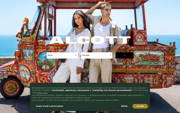 Screenshot of alcott.eu