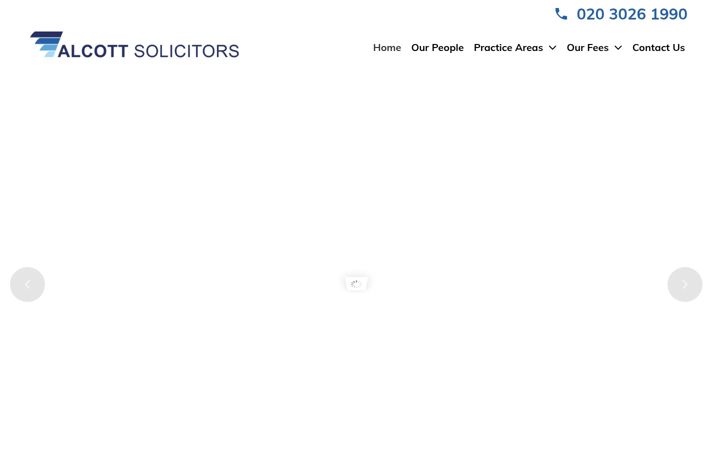Screenshot of alcottsolicitors.com
