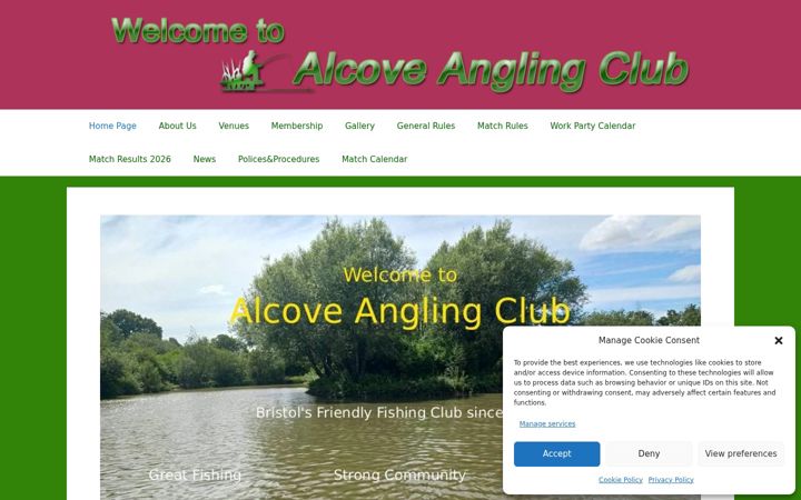Screenshot of alcoveanglingclub.co.uk