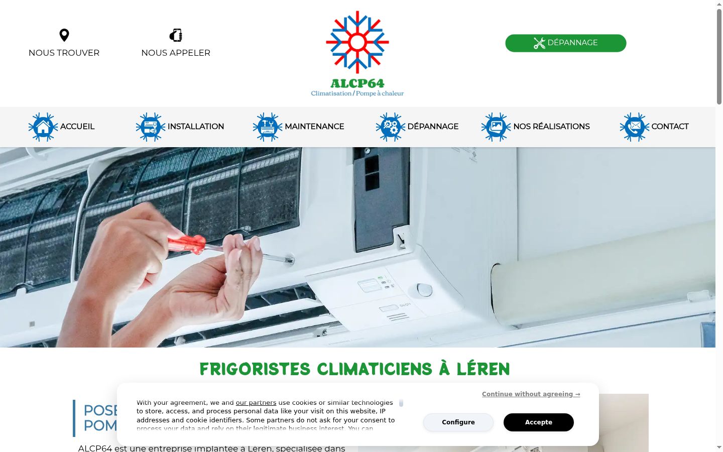 Screenshot tal-banner tal-kunsens muri qabel kwalunkwe interazzjoni