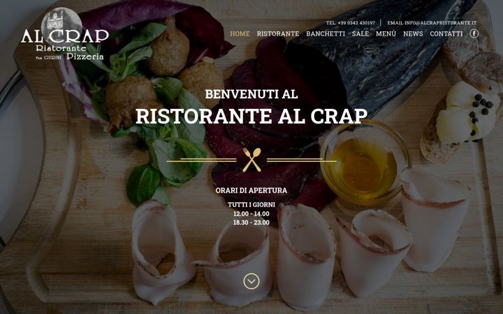 Screenshot of alcrapristorante.it