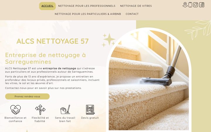 Screenshot of alcsnettoyage57.fr