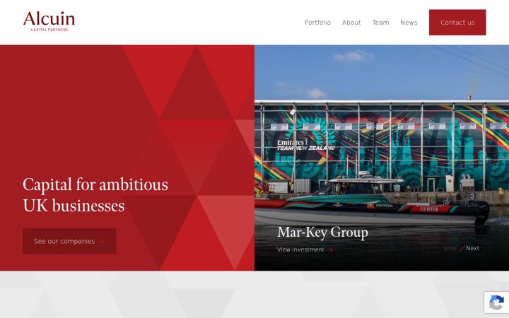 Skærmbillede af alcuincapital.com