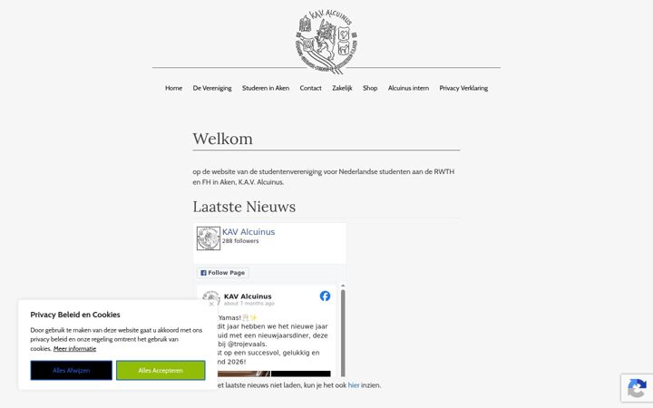 Ekraanipilt saidist alcuinus.nl