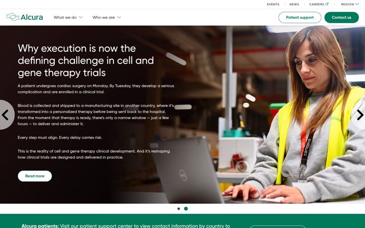 Screenshot of alcura-health.com