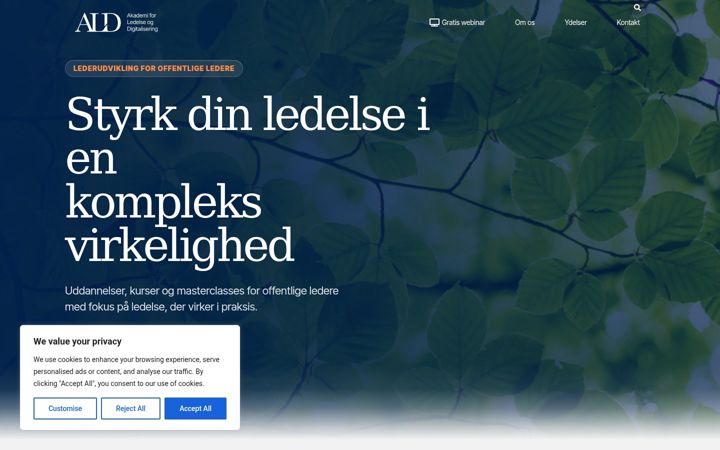 Screenshot of ald-consulting.dk