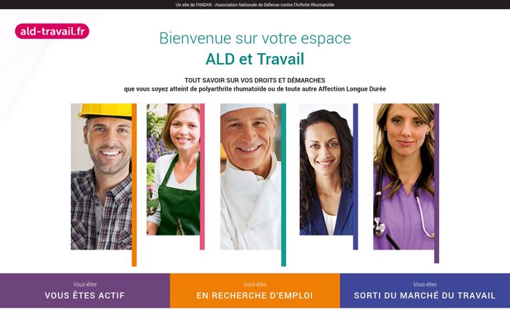 Screenshot of ald-travail.fr