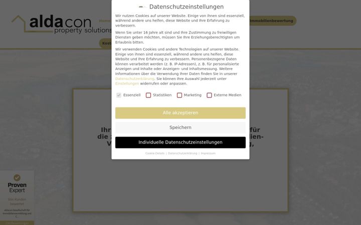 Screenshot of aldacon.de