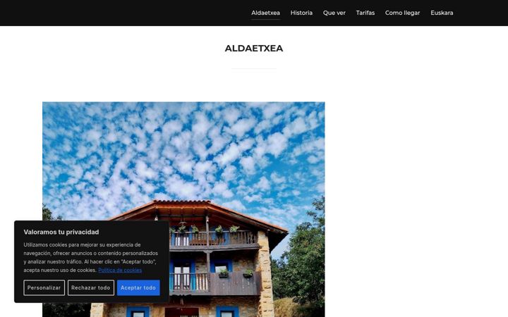 Screenshot of aldaetxea.com