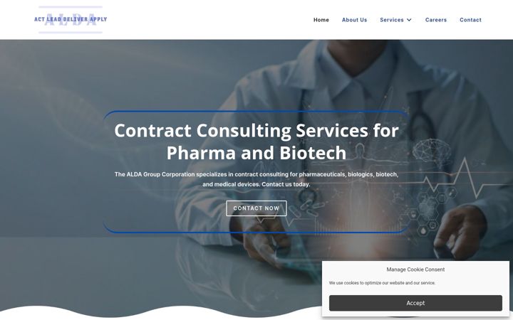 Screenshot of aldagroupcorp.com