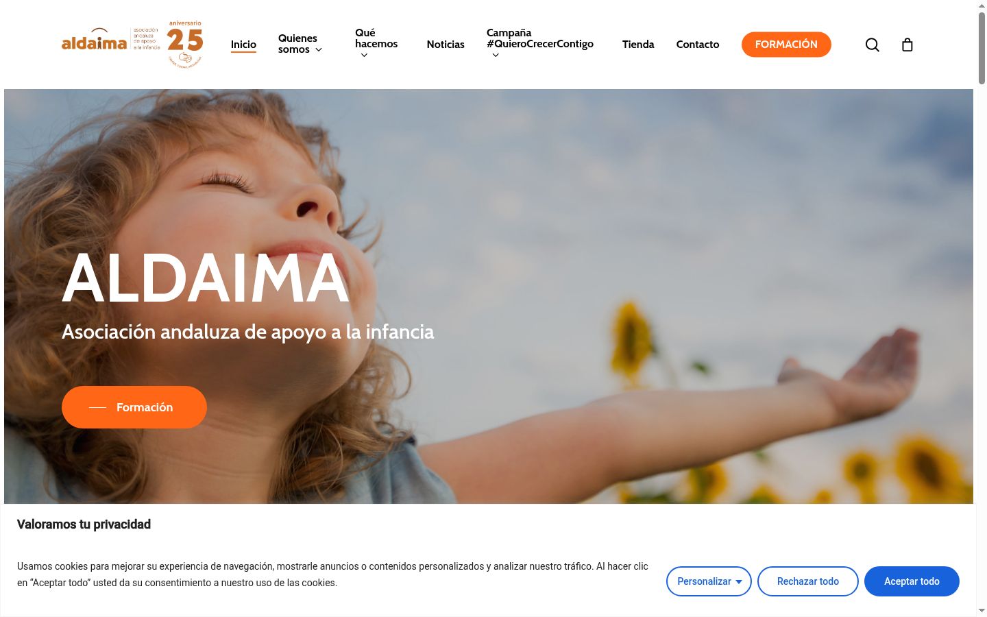 Zrzut ekranu banera zgody wyświetlanego przed jakąkolwiek interakcją