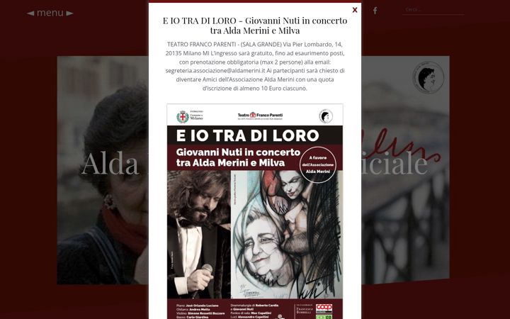 Screenshot of aldamerini.it