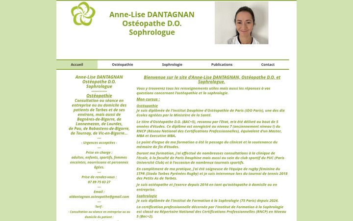 Screenshot of aldantagnan.fr