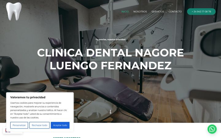 Screenshot of aldapacentrodental.com