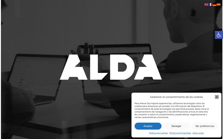 Screenshot of aldaprojects.com