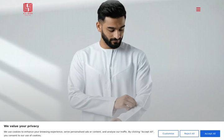 Screenshot of aldarapparel.com