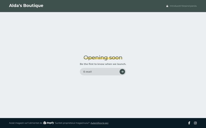 Screenshot of aldasboutique.ro
