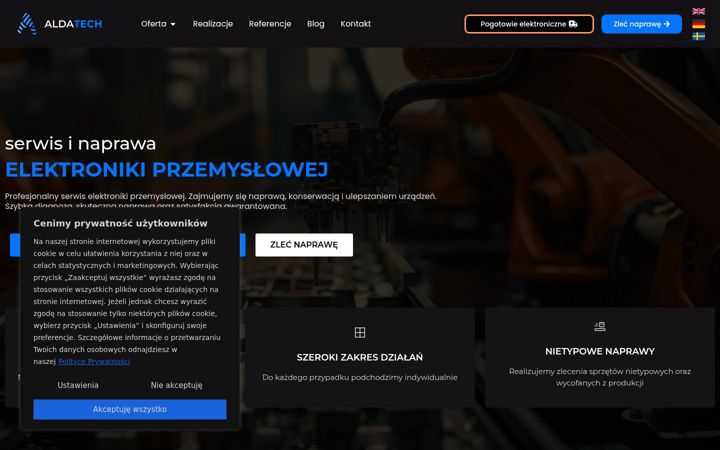 Screenshot of aldatech.pl