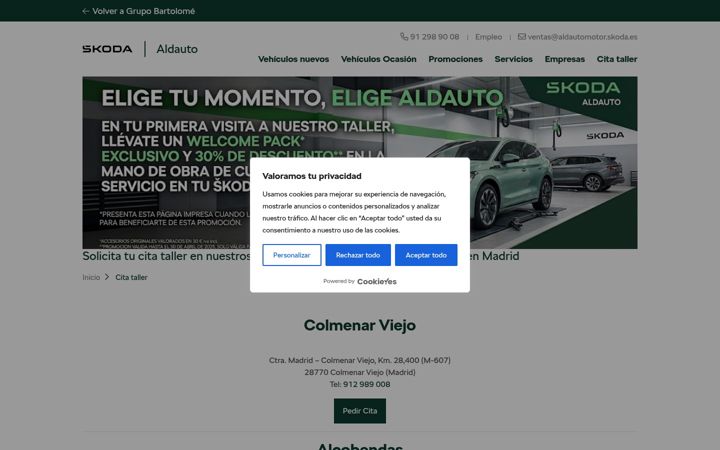 Zrzut ekranu aldautopromociones.es