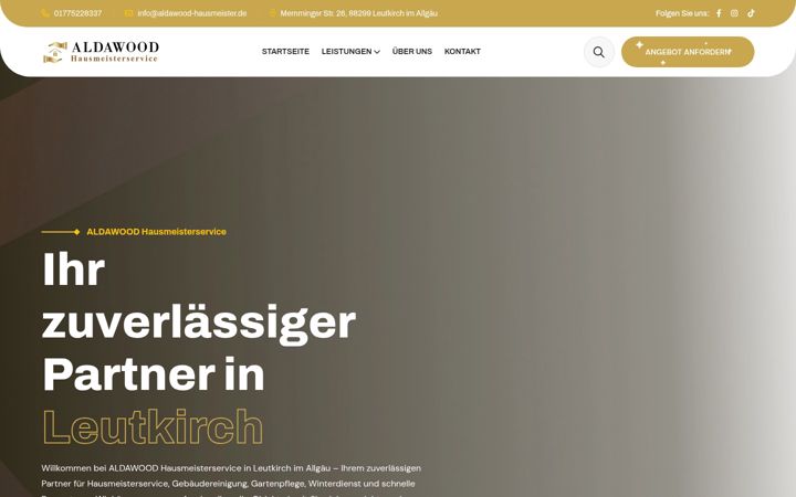 Skærmbillede af aldawood-hausmeister.de