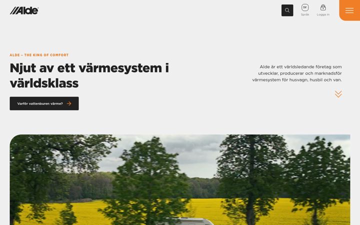 Screenshot of alde.se