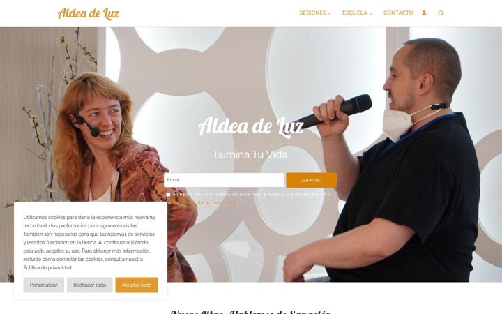 Screenshot of aldeadeluz.com