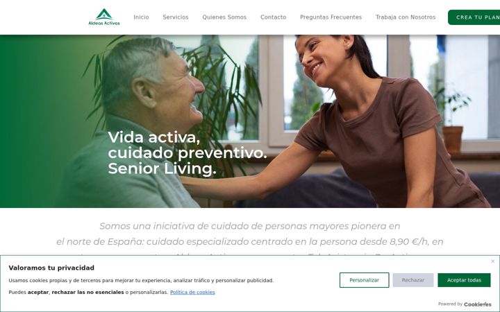 Screenshot of aldeasactivas.com