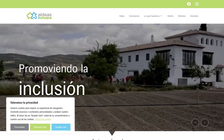 Screenshot di aldeasinclusiva.org