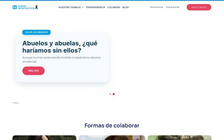 Screenshot of aldeasinfantiles.es