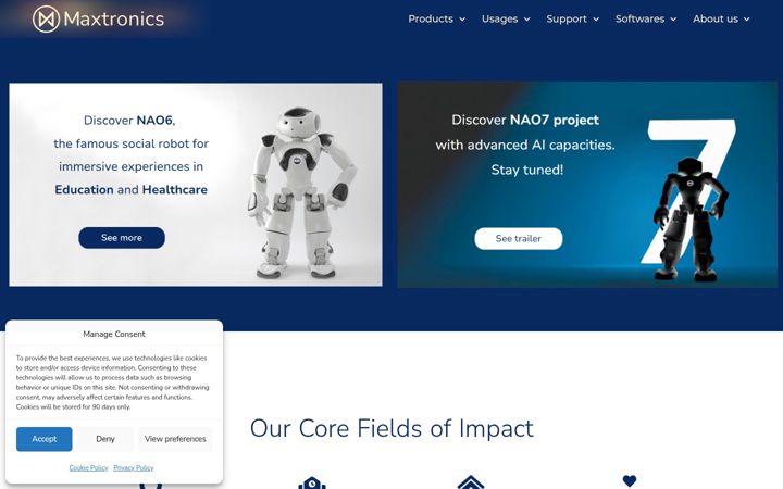 Screenshot of aldebaran.com