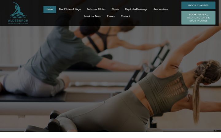 Screenshot of aldeburghphysioandpilates.co.uk