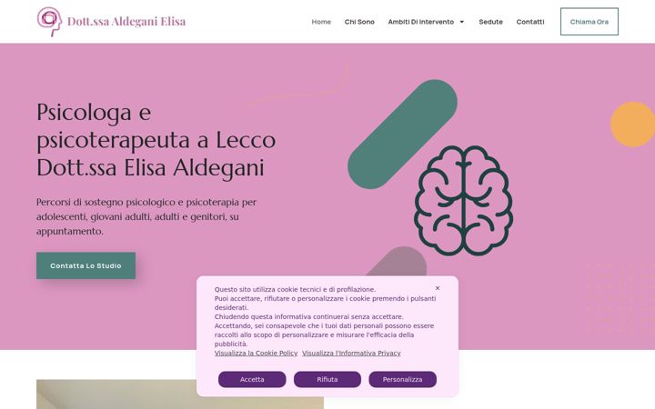 Screenshot of aldeganielisapsicologa.it