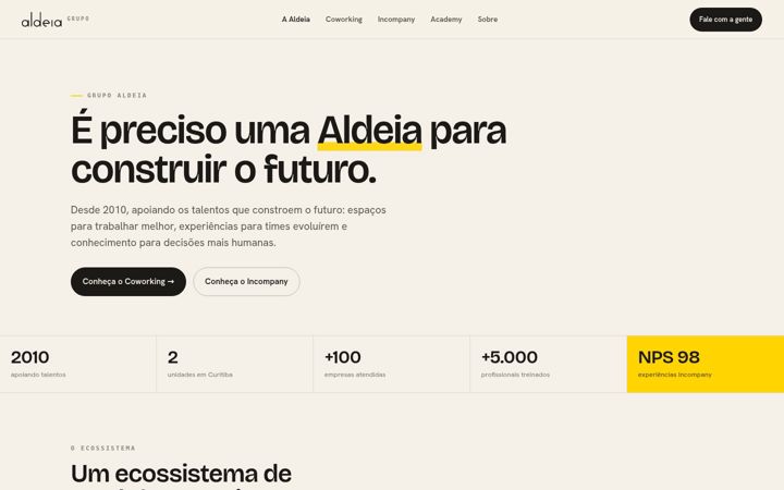 Screenshot of aldeia.cc