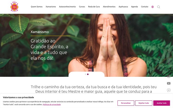 Screenshot of aldeiarosadourada.org.br