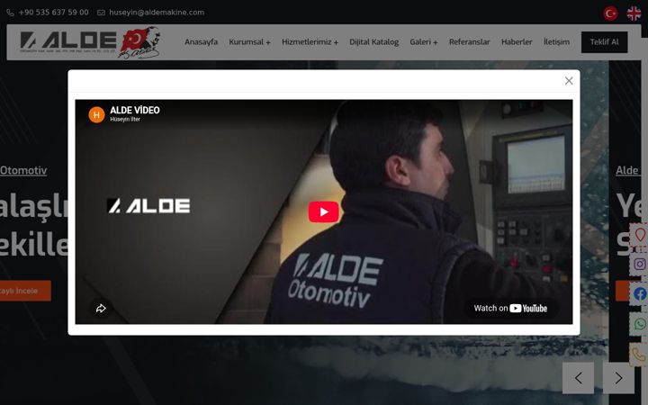 Képernyőkép: aldemakine.com
