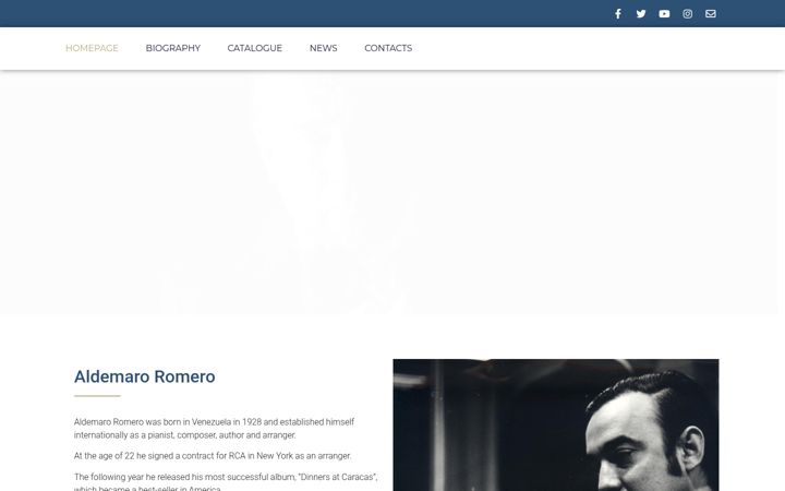 Screenshot of aldemaroromero.com